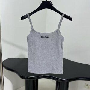 Miu Miu Light Gray Camisole Top